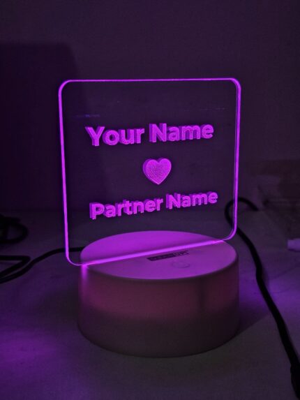 Customizable Love Acrylic Lamp (X Love Y) Price in Bangladesh